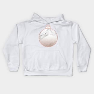 Rose gold Christmas bauble II Kids Hoodie